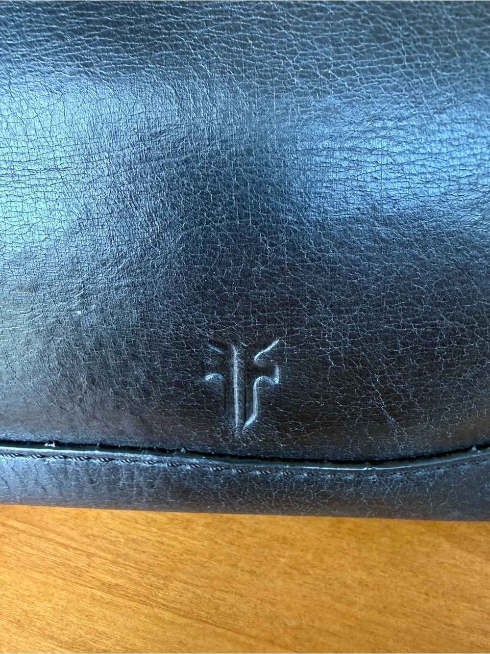 Frye Kenzie Classic Black Leather Tote Bag - Picture 3 of 11